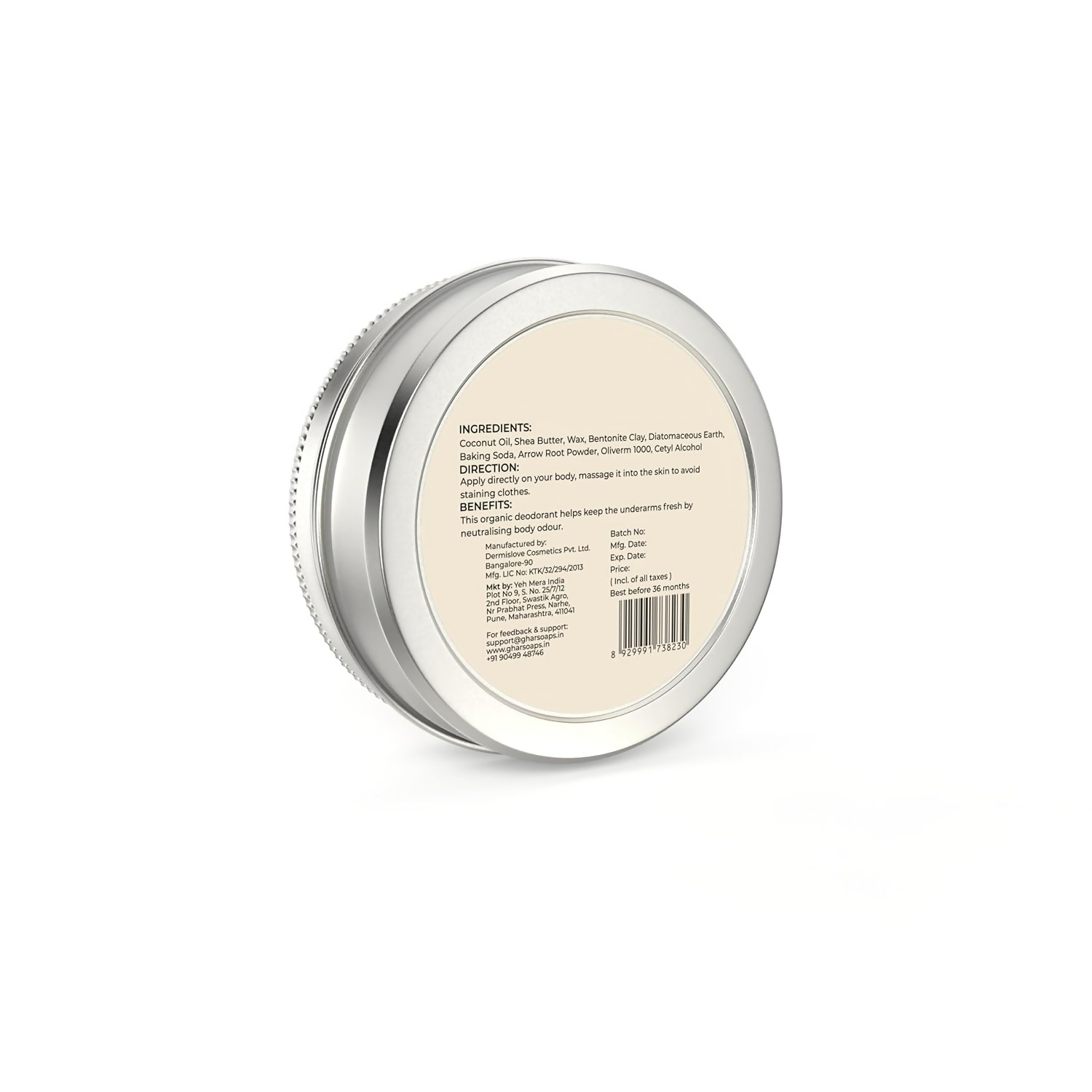 Ghar Soaps Organic Deodorant For Women And Men | Grocsy