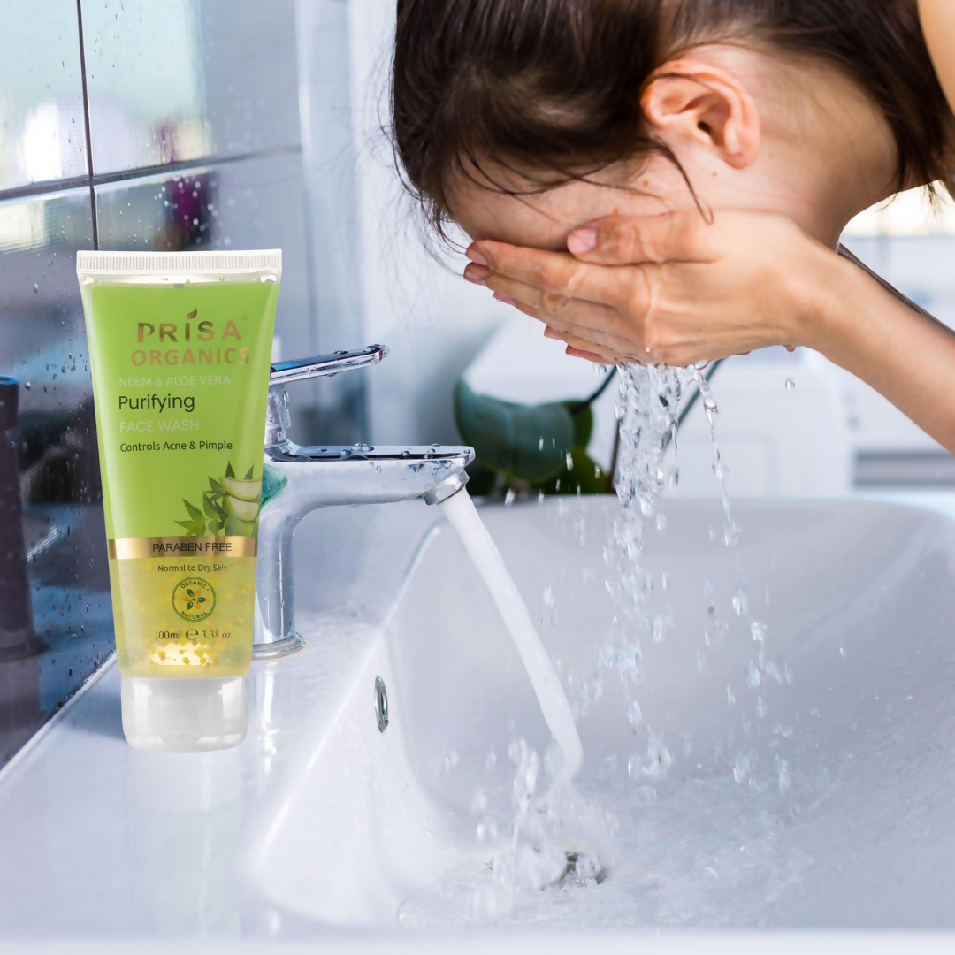 Prisa Organics Neem & Aloe Vera Purifying Face Wash | Grocsy