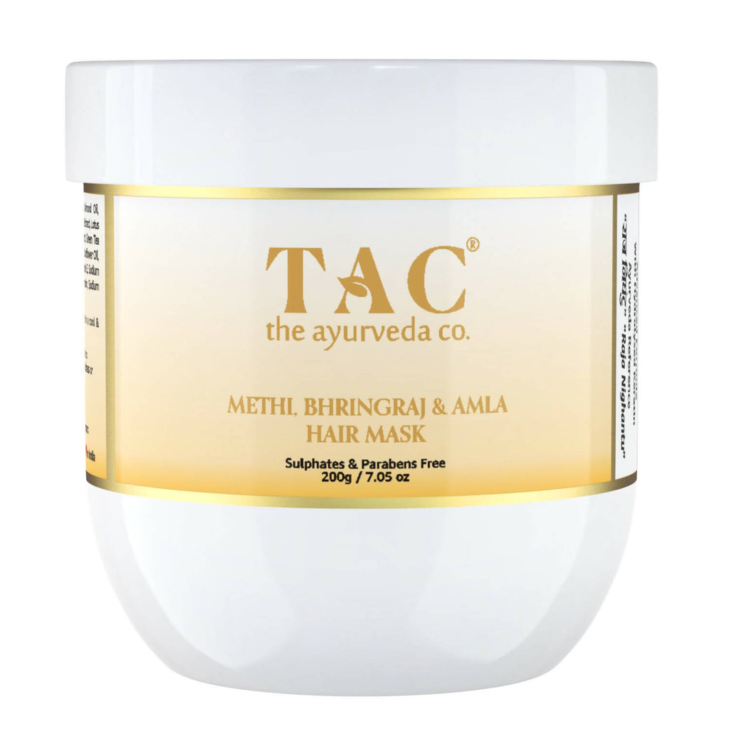 TAC - The Ayurveda Co. Methi, Bhringraj & Amla Hair Mask For Hair Growth with Natural Keratin | Grocsy