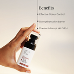 Green And Beige Rectifio Underarm Serum For Odour Control & Brightening - Peony Litchi Scented | Grocsy