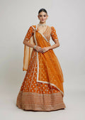 Lehenga Mart Designer Indian Wedding Lehenga Choli-Orange | Grocsy