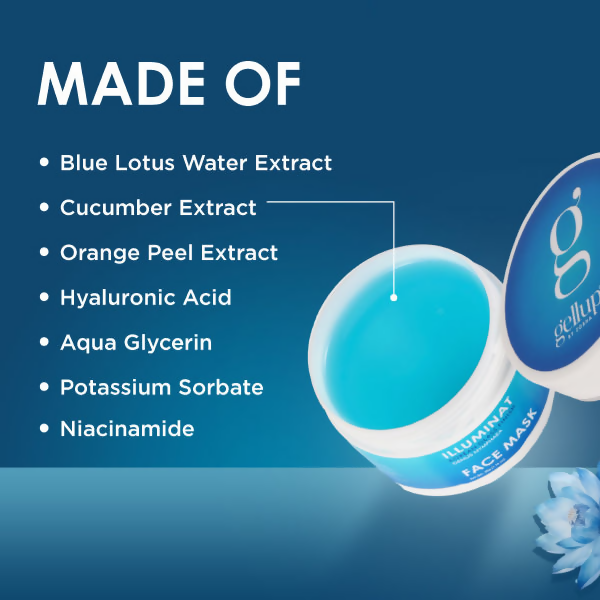 Zobha Illuminat Korean Glass Finish Face Mask With Blue Lotus Water Extract | Grocsy