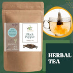 Satvi Wellness Black Pepper Tea Bags | Herbal Tea | Grocsy