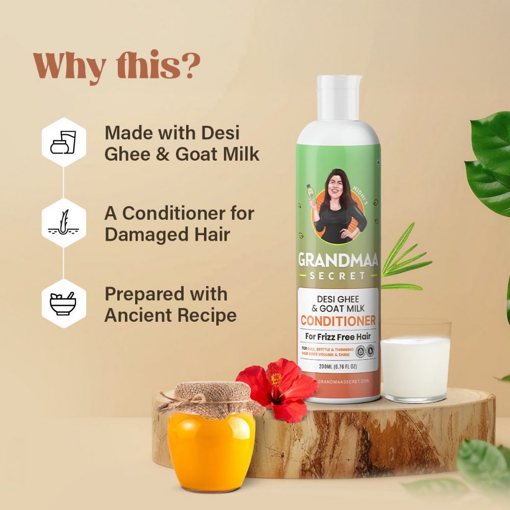 Nidhi's Grandmaa Secret Desi Ghee and Goat Milk Conditioner | Grocsy