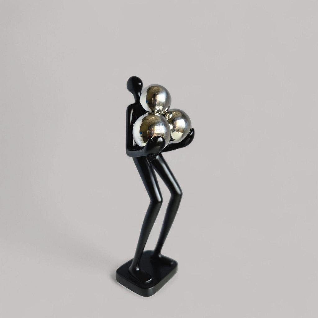 Sun Mun Decors Black Three Ball Figure | Grocsy
