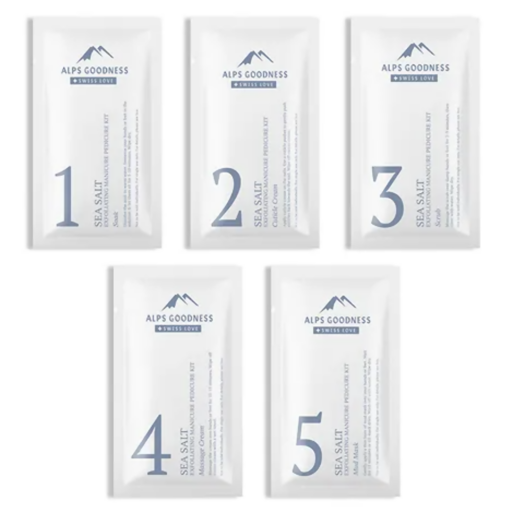 Alps Goodness Sea Salt Exfoliating Manicure Pedicure Kit | Grocsy