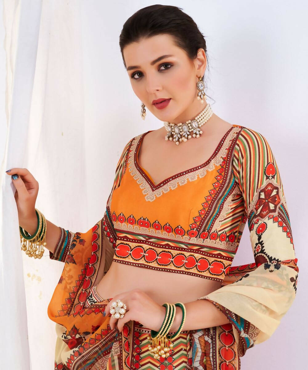 Wedding Designer Offwhite Chinon Lehengha Choli - Anbazaar | Grocsy