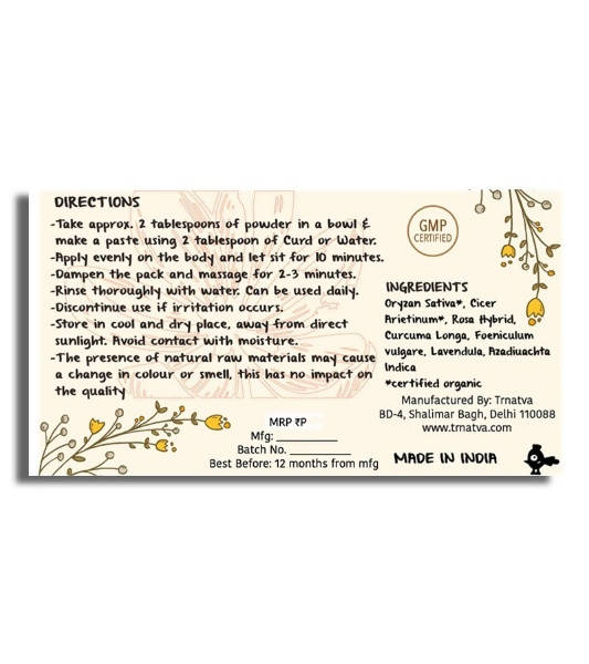 Trnatva Ubtan - Soap Free Body Cleanser | Grocsy