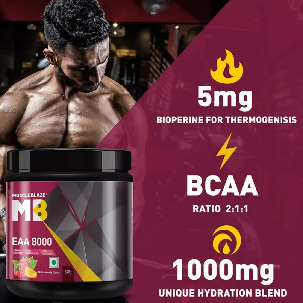 MuscleBlaze EAA 8000 Lemonade | Grocsy