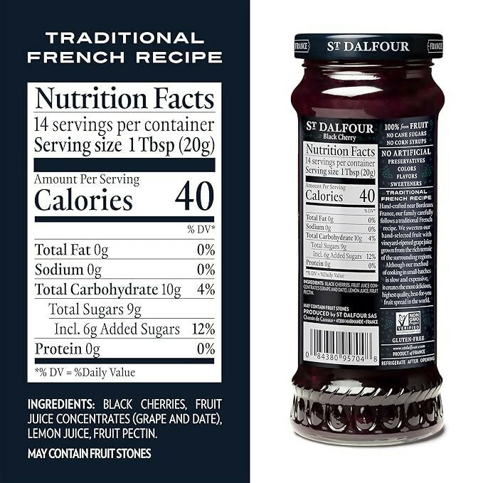 ST. DALFOUR Black Cherry Fruit Spread | Grocsy