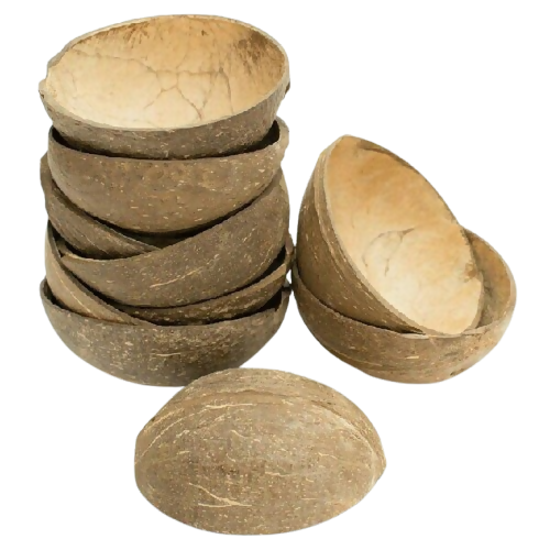 Thenga Natural Oval Coconut Shell Bowls | Grocsy