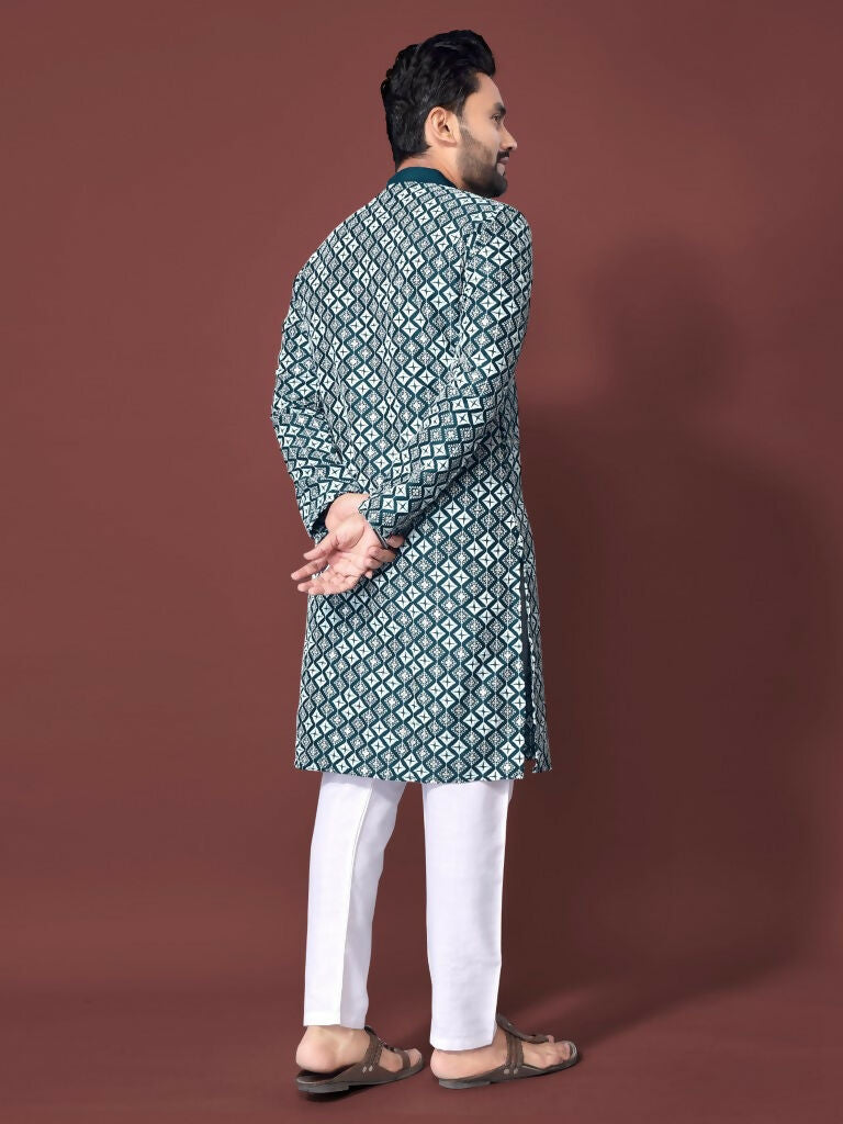 Traditional Readymade Kurta Pajama for Men by Infinity Export | Grocsy