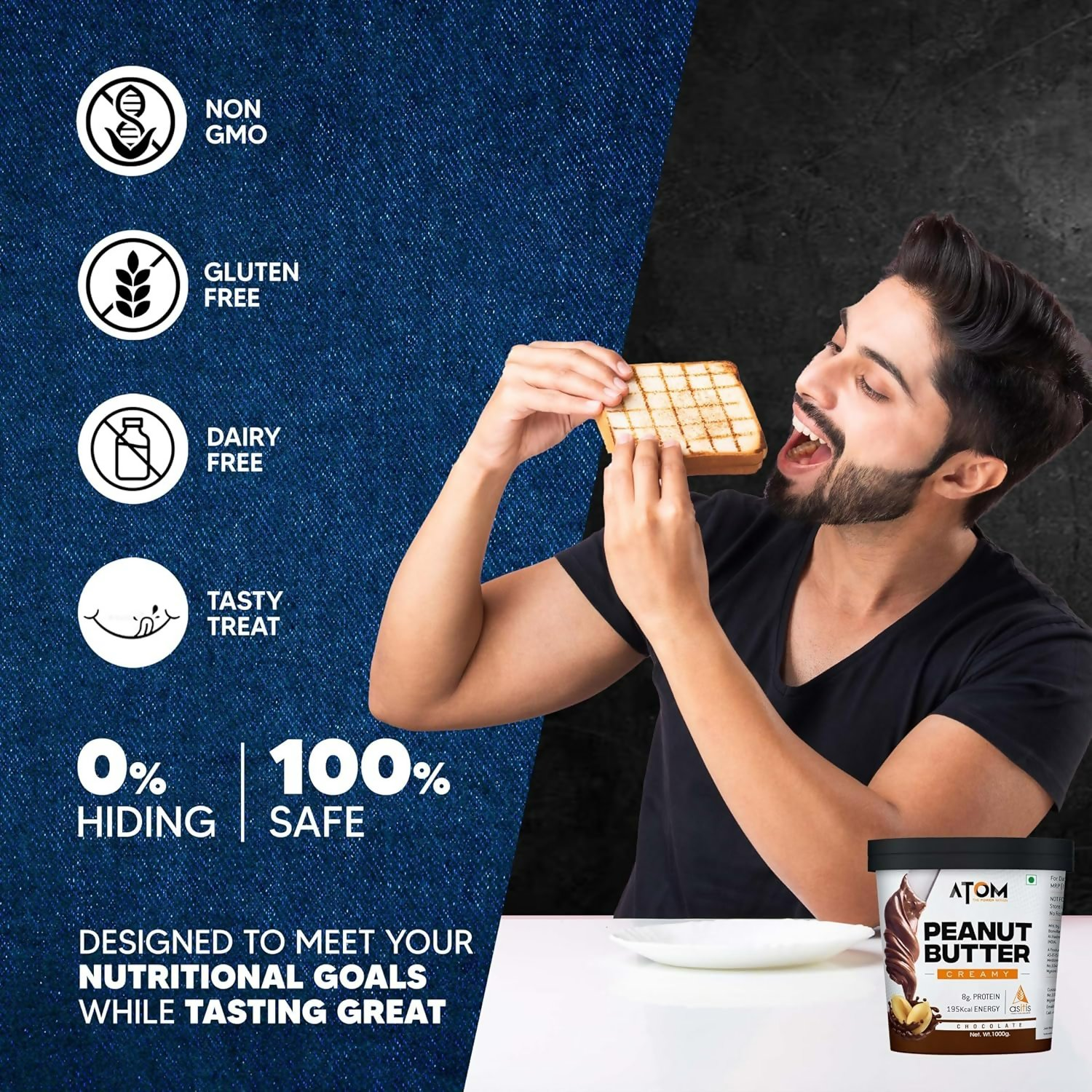 As-It-Is Nutrition Atom Chocolate Peanut Butter Creamy | Grocsy