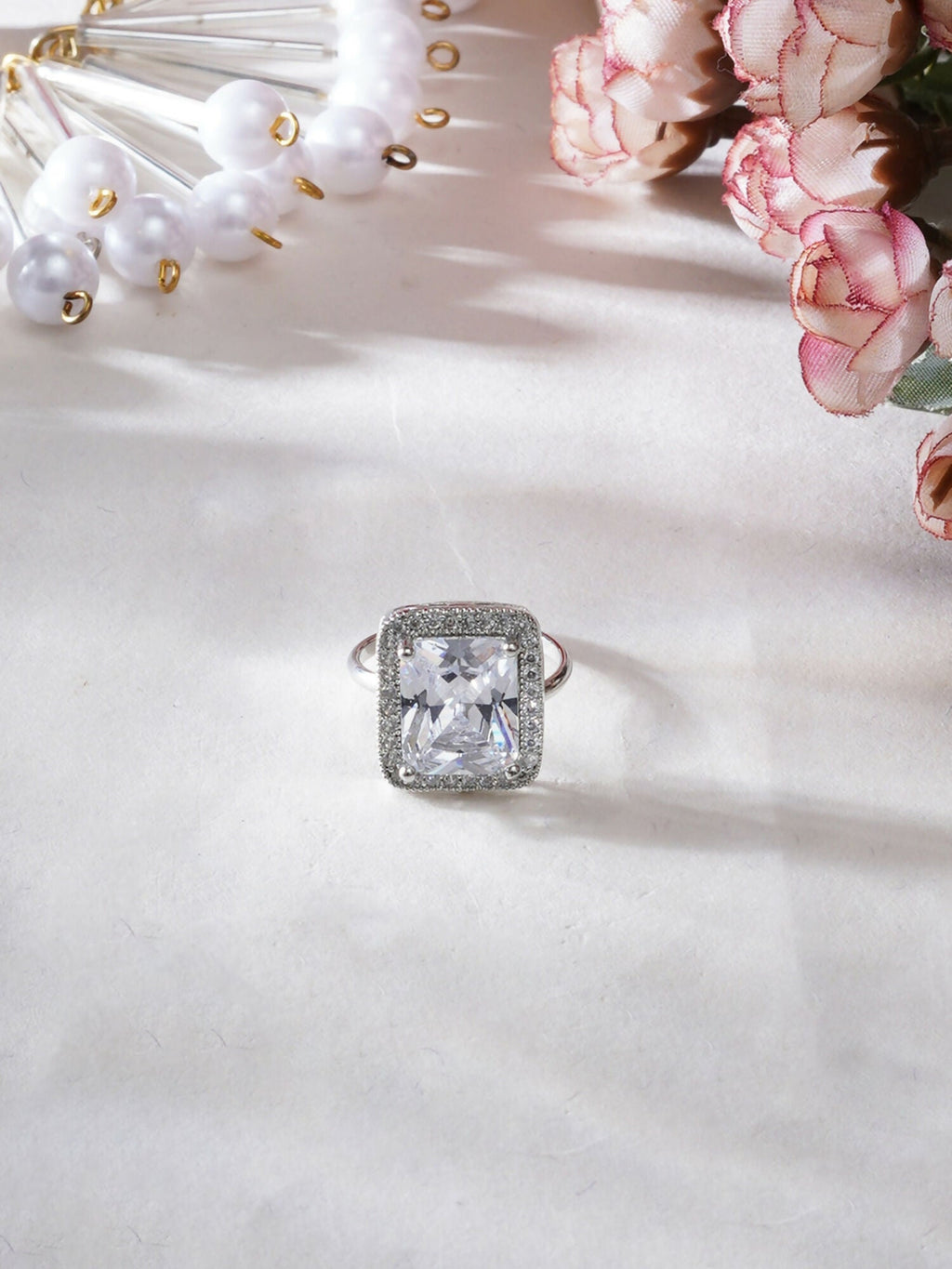 white stone ring (silver) - Ruby Raang | Grocsy