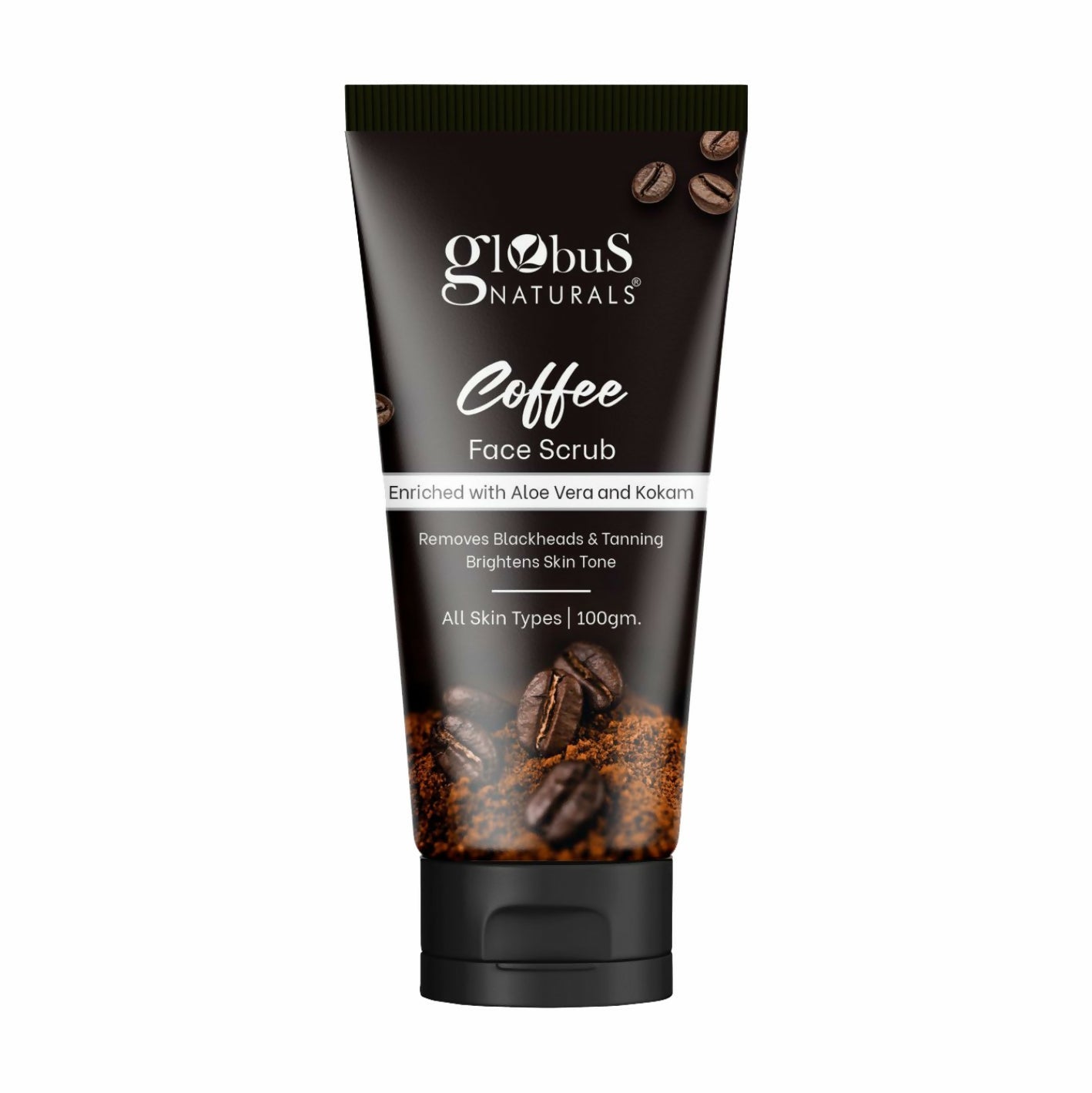 Globus Naturals Coffee Face Scrub Enriched with Aloe Vera and kokum For All Skin Types | Grocsy