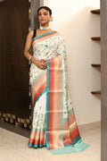 Joban Fashion Multicolor Saree Kataan Rainbow Digital Print With Embroidery | Grocsy