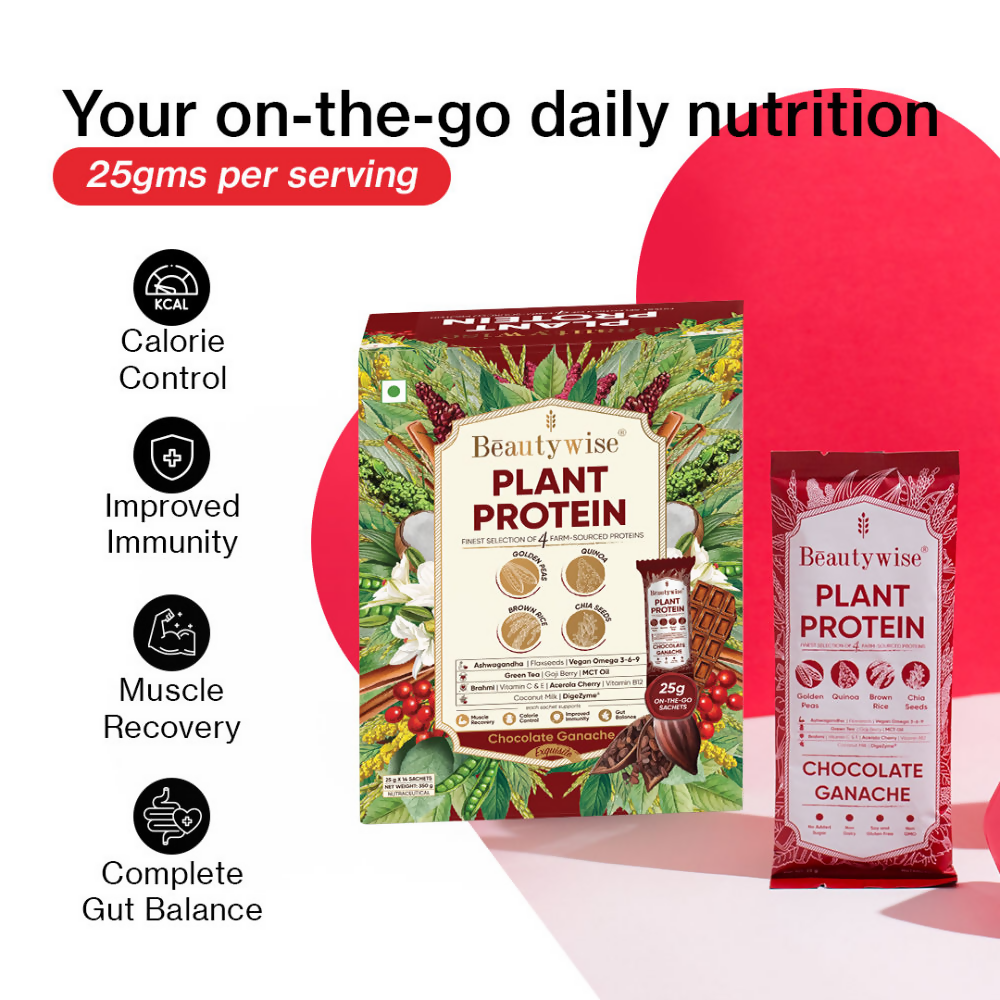 Beautywise Plant Protein Powder - Chocolate Ganache | Grocsy
