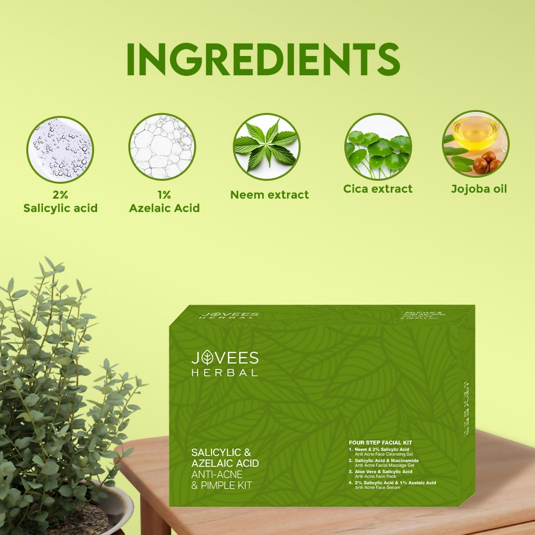 Jovees Salicylic & Azelaic Acid Anti-Acne & Pimple Facial Kit | Grocsy