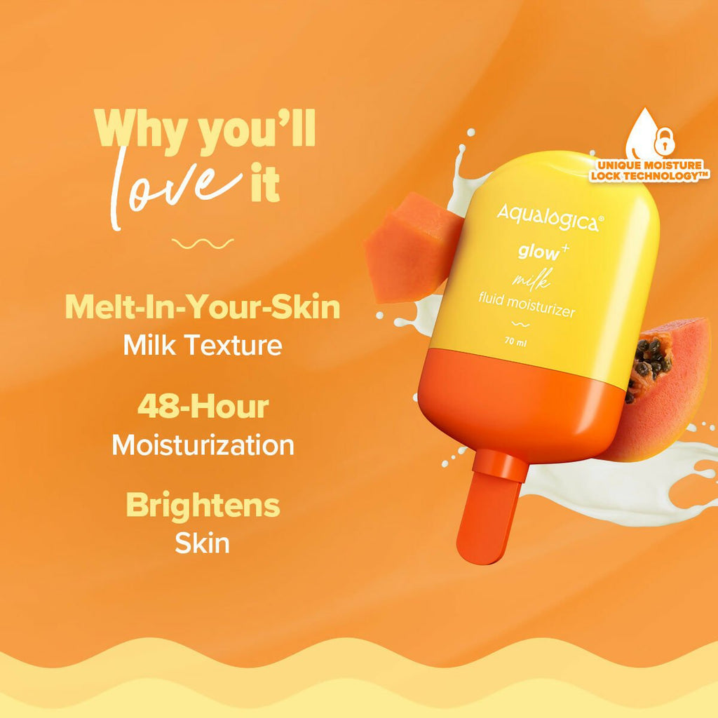 Aqualogica Glow+ Milk Fluid Moisturizer | Grocsy