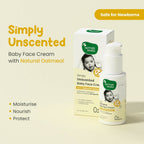 Mother Sparsh Simply Unscented Baby Face Cream with Oatmeal, for Sensitive Skin | Grocsy