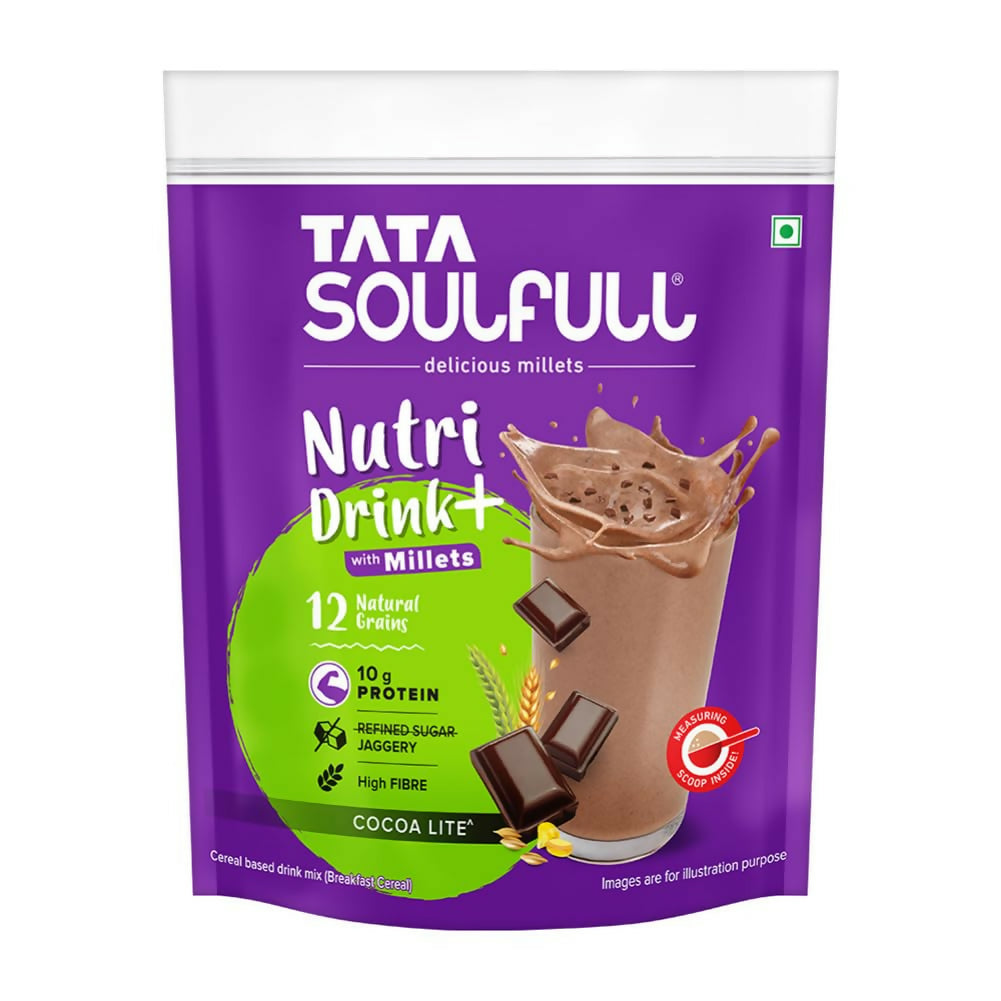 Tata Soulfull Nutri Drink+ With Millets - Cocoa Lite Flavor | Grocsy