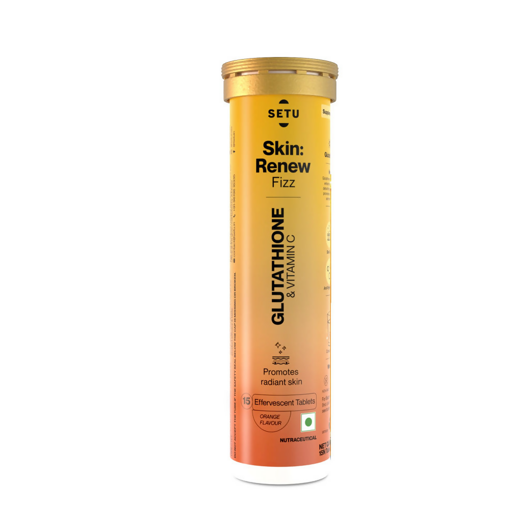 Setu Skin Renew Glutathione With Vitamin C Effervescent Tablets - Orange Flavor | Grocsy