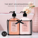 Kimirica Hand Wash & Hand Lotion Duo set Kit with Metal Caddy | Grocsy