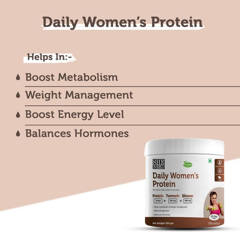 SheNeed Plant Based Daily Women’s Protein Drink With 21+ Nutrients For Women | Grocsy