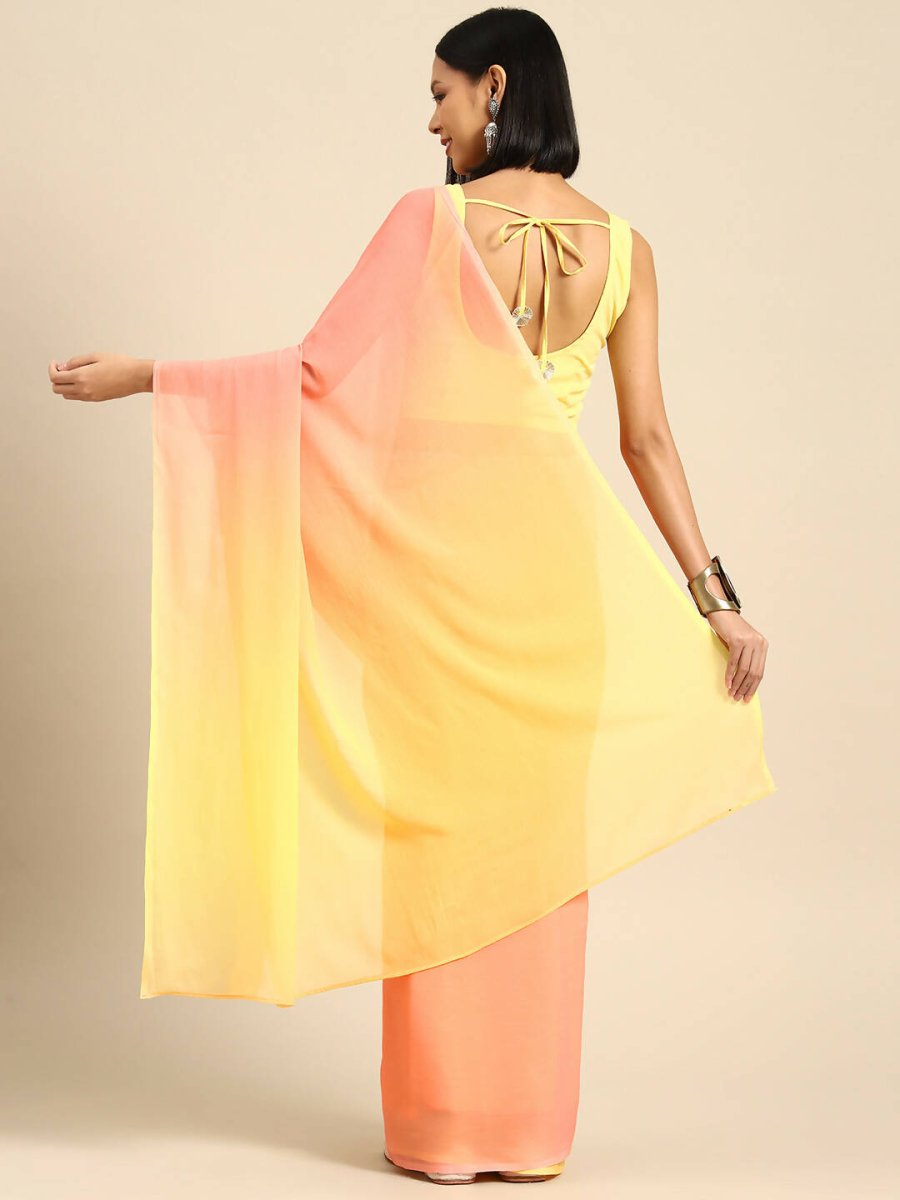 Ahalyaa Women's Traditional wear Saree - Yellow | Grocsy