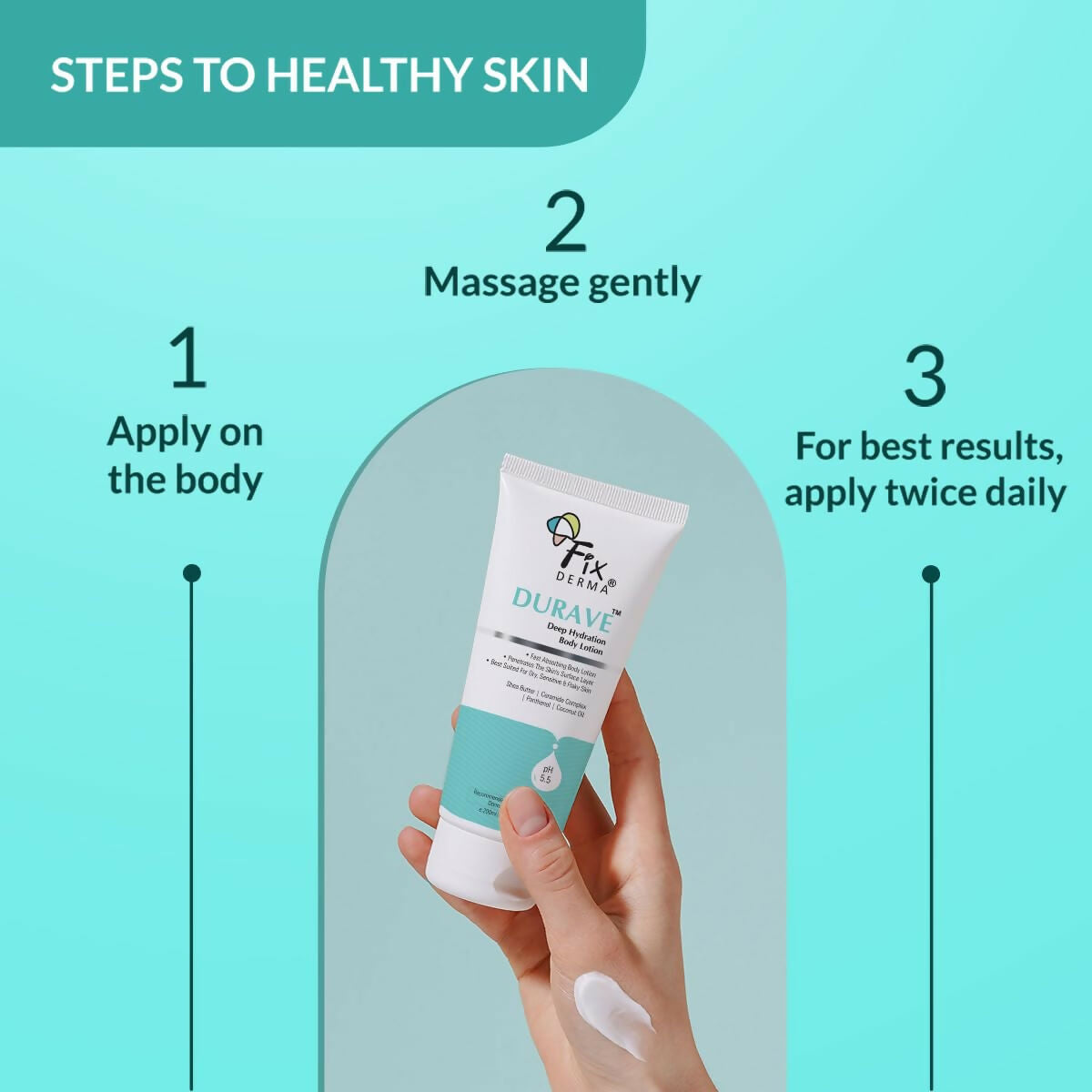 Fixderma Durave Deep Hydrating Body Lotion with Ceramide & Shea Butter | Grocsy