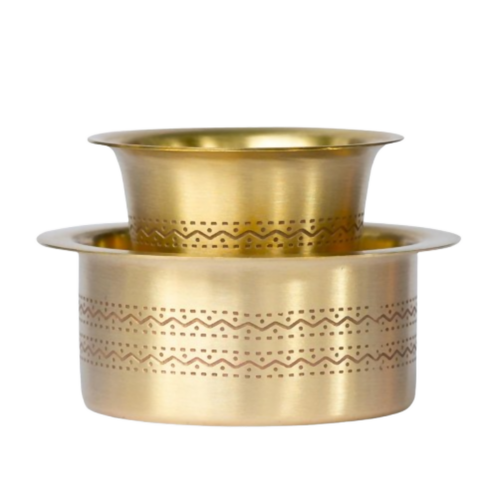 Sidapur Brass Dabara - Etched Matt | Grocsy
