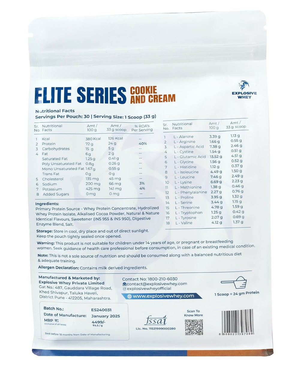Explosive Whey Elite Series Whey Protein | Grocsy