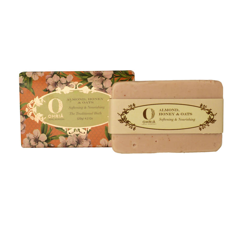 Ohria Ayurveda Almond Honey And Oats Bathing Bar | Grocsy