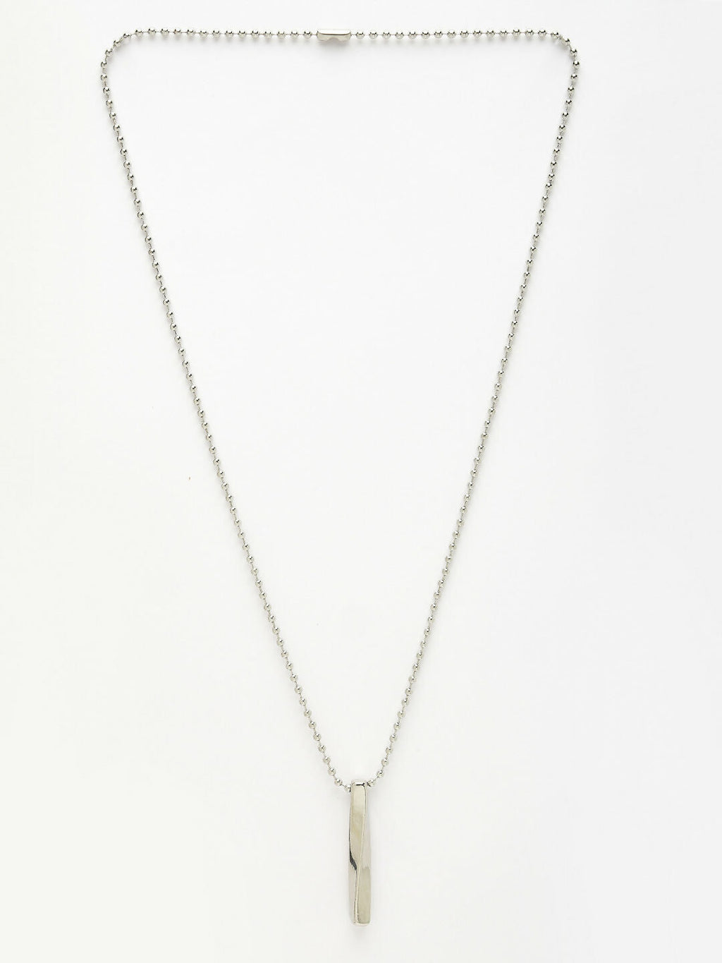 NVR Men's Silver-Plated Stainless Steel Pendant with Chain | Grocsy