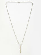 NVR Men's Silver-Plated Stainless Steel Pendant with Chain | Grocsy