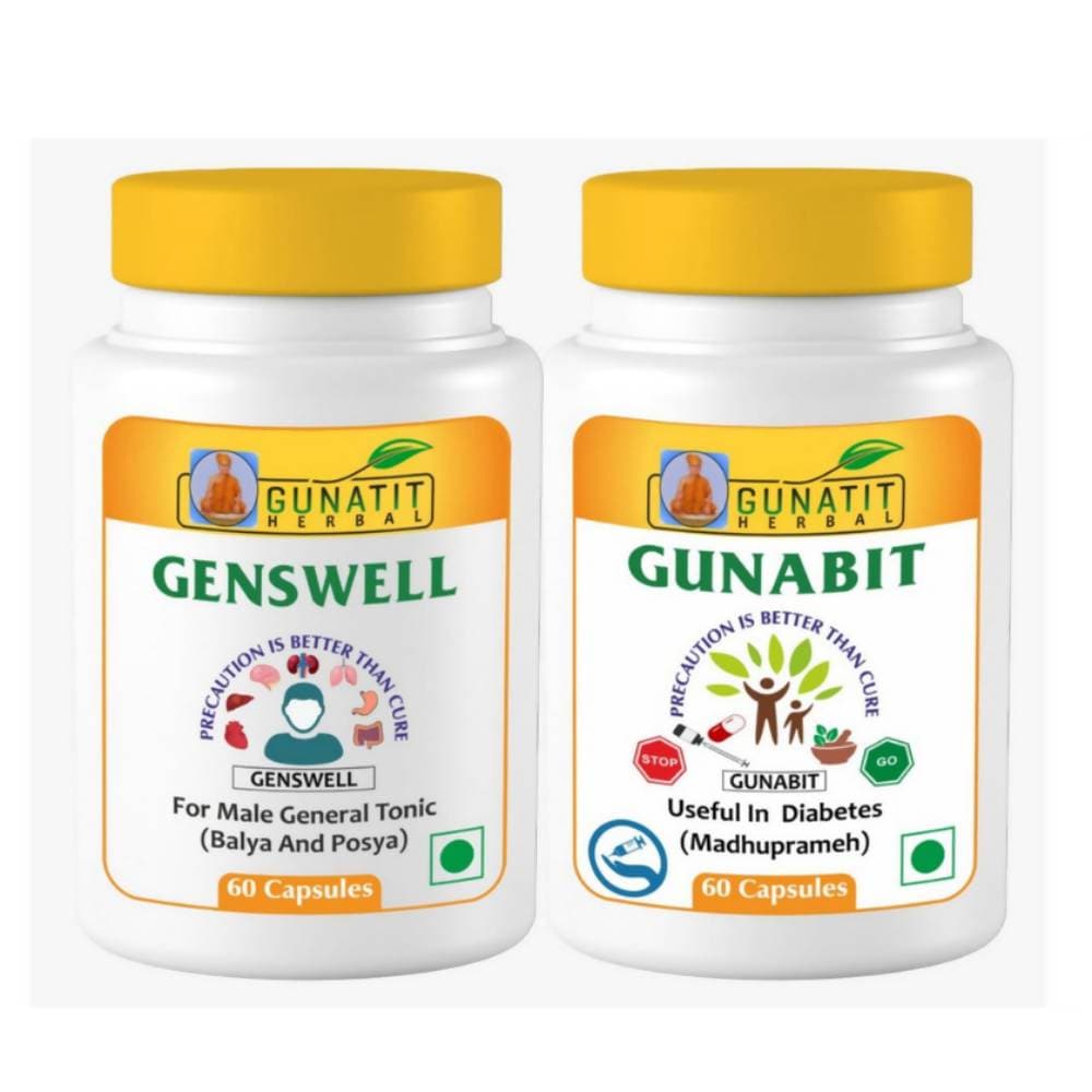 Gunatit Herbal Combo Of Genswell + Gunabit Capsules | Grocsy