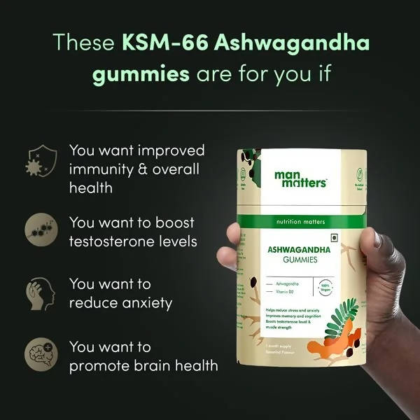 Man Matters Ashwagandha Gummies For Men - Tamarind Flavor | Grocsy