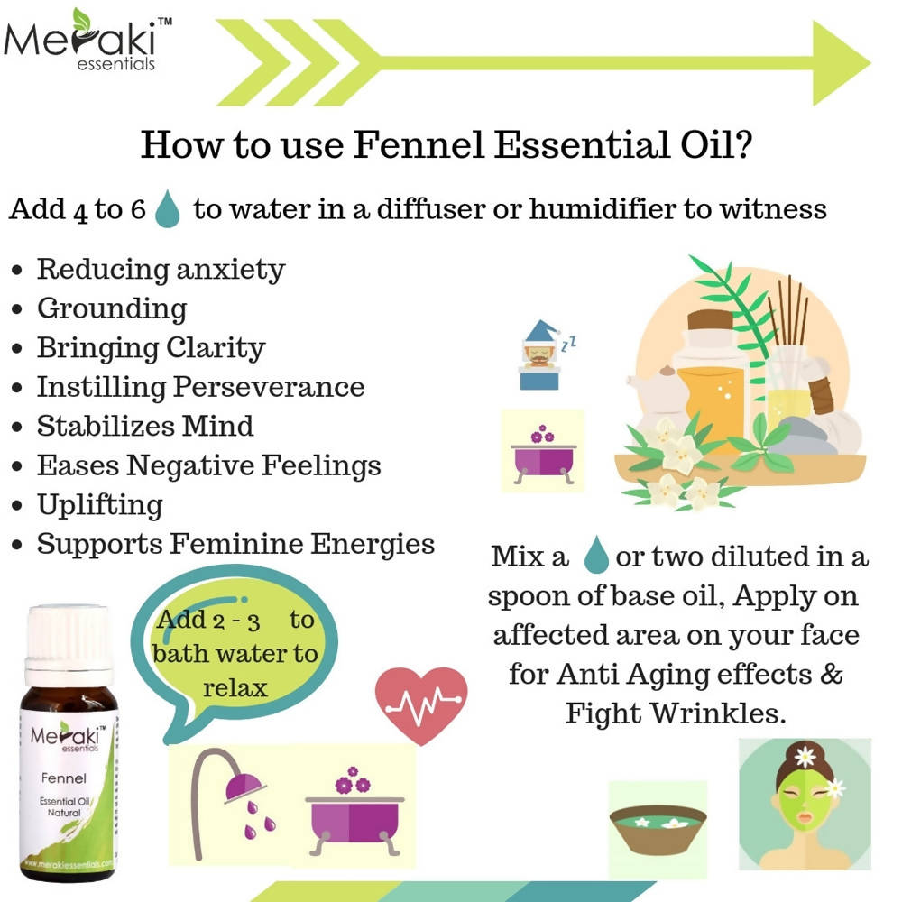 Meraki Essentials Fennel Essential Oil | Grocsy