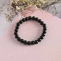 NVR Men & Women Black Marbel Crystal Elasticated Bracelet | Grocsy