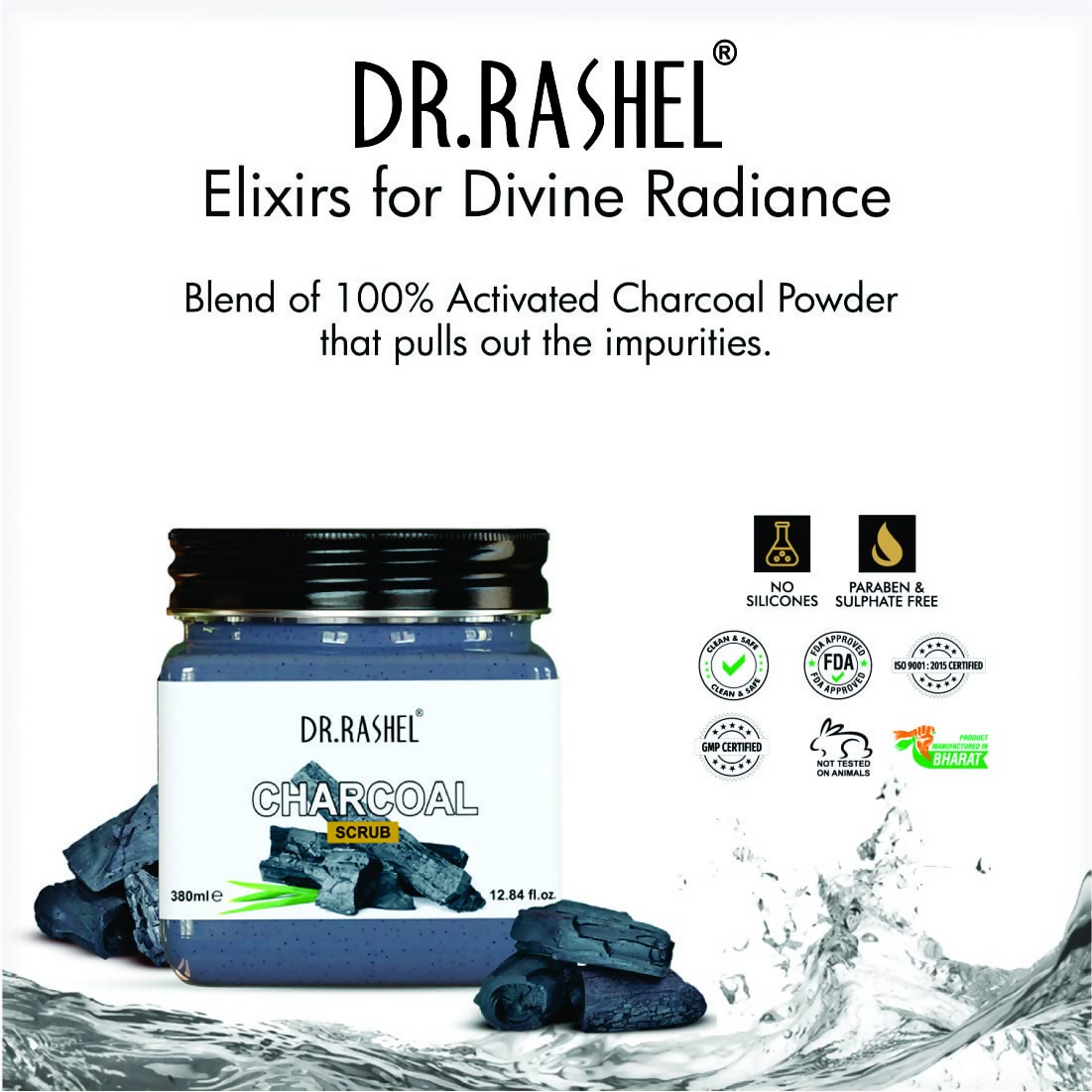 Dr.Rashel Charcoal Scrub For Face And Body | Grocsy