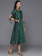 Ahalyaa Women's Traditional wear Ethnic Dress - Green | Grocsy