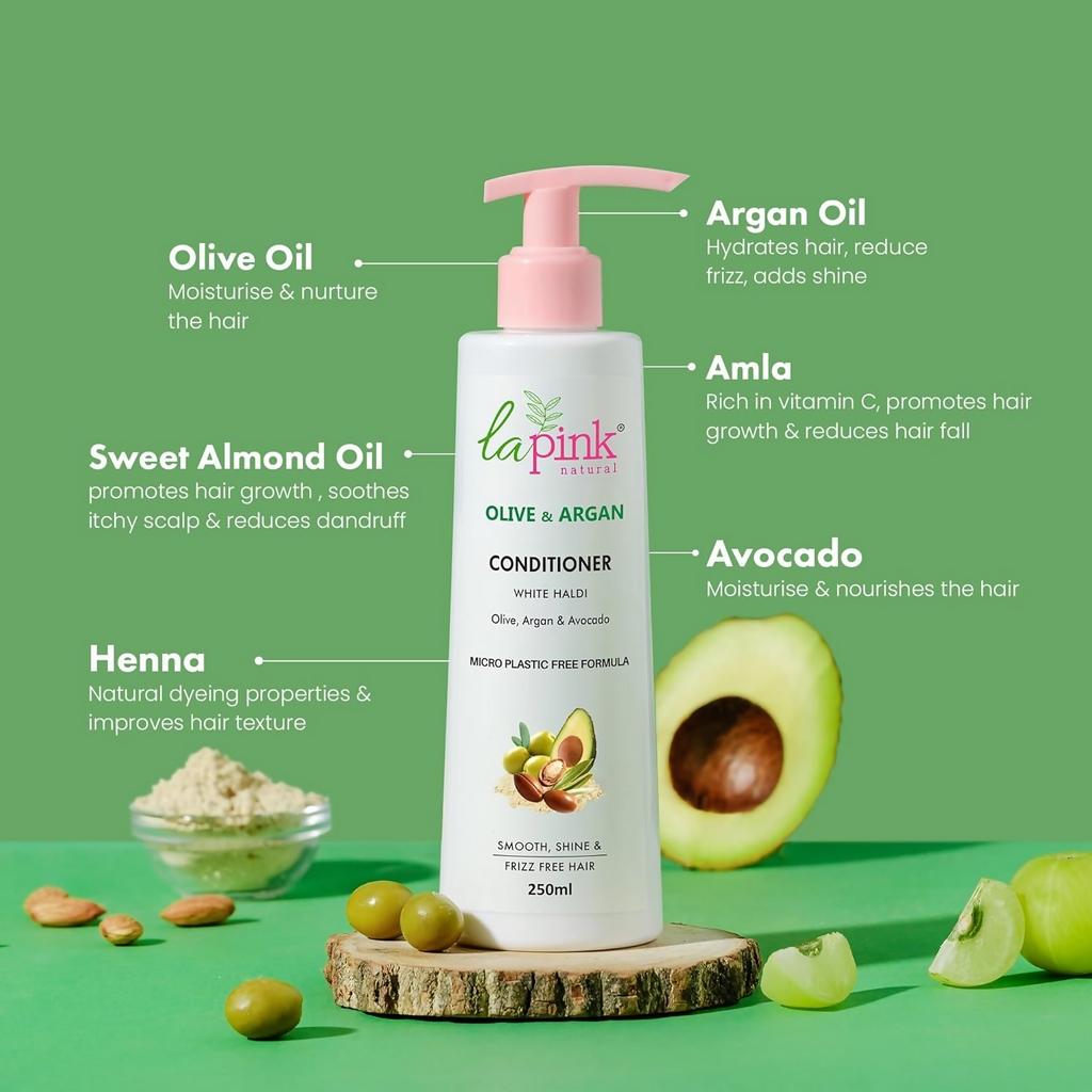 La Pink Olive & Argan Conditioner With Avocado | Grocsy