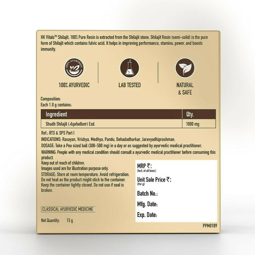 HK Vitals Pure Himalayan Sj Resin | Grocsy