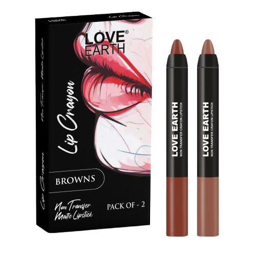 Love Earth Lip Crayon Non-Transfer Lipstick - Browns | Grocsy