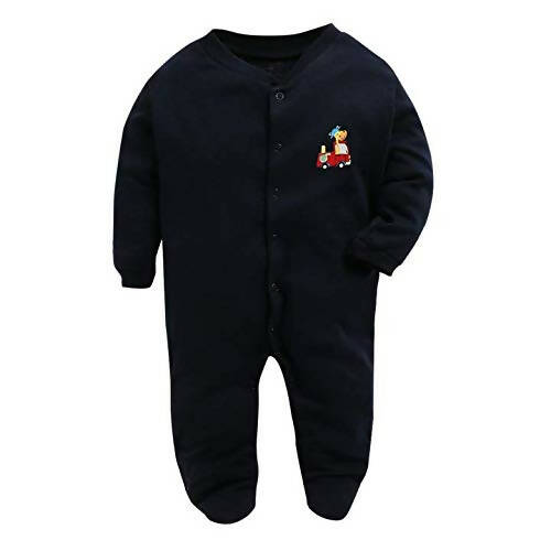 Daddy - G Rompers/Sleepsuits/Jumpsuit /Night Suits for New Born Babies - Black | Grocsy