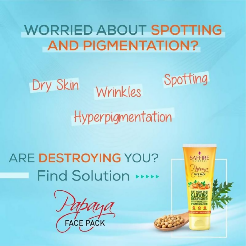 Saffire Naturals Papaya Face Pack | Grocsy