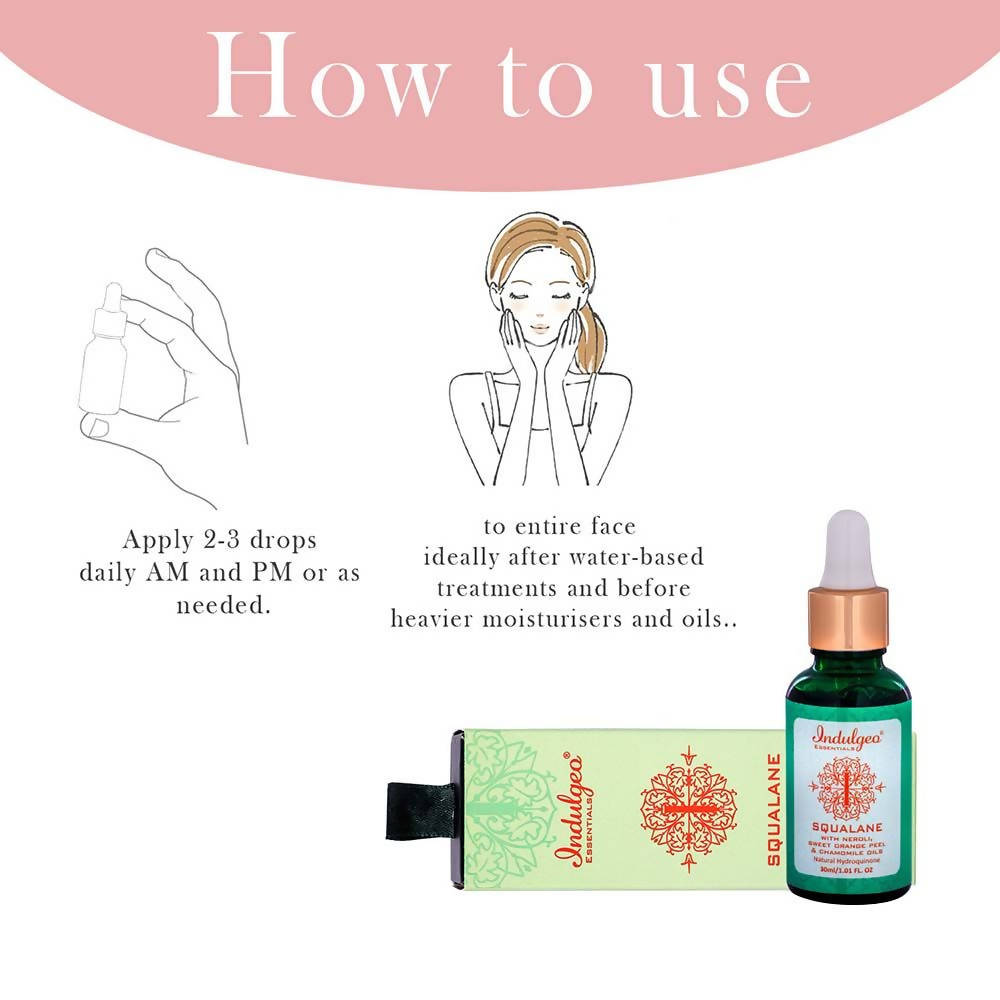 Indulgeo Essentials Squalane With Neroli Sweet Orange Peel And Chamomile Oils | Grocsy