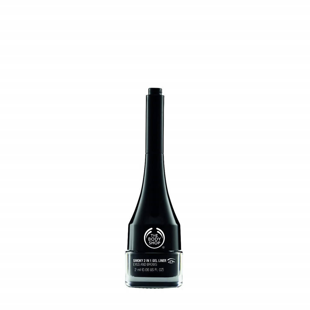 The Body Shop Smoky 2 In 1 Gel Liner Eyes & Brows - Black | Grocsy