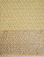 Shades Of Lemon Yellow With Floral Design Semi Chanderi Saree By Gayathri Reddy Designer Studio | Grocsy