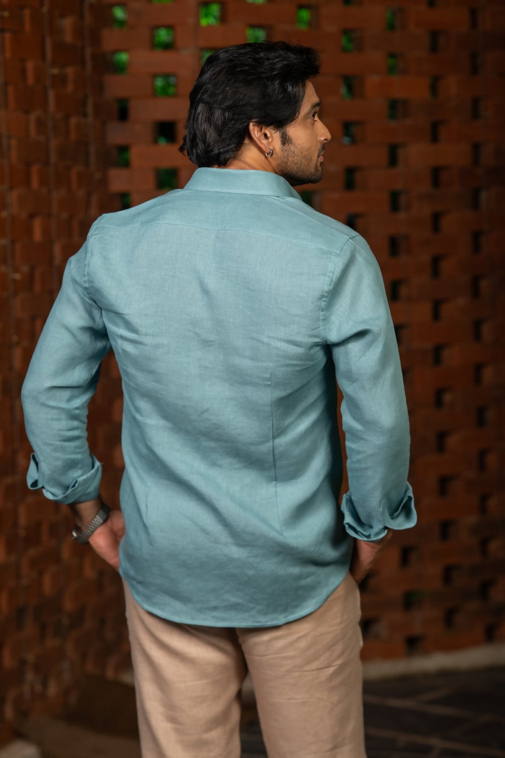Linen See Blue Azure Breeze Shirt By Hilo Design | Grocsy
